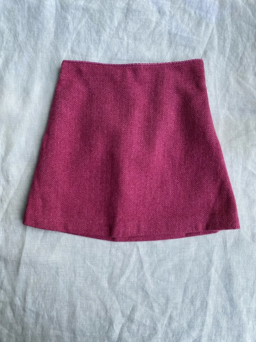 Hanna Andersson 90 berry pink herringbone wool blend skirt